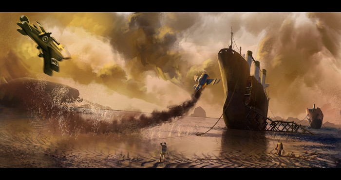 Arte conceitual de Titan, mais um jogo que nunca veremos nas prateleiras