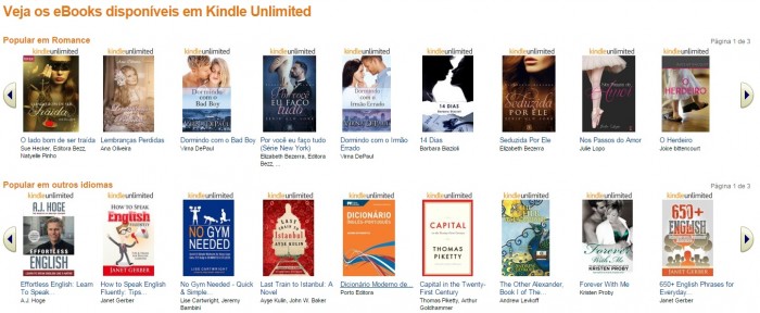 Catálogo do Kindle Unlimited conta com mais de 750 mil títulos em diversos idiomas