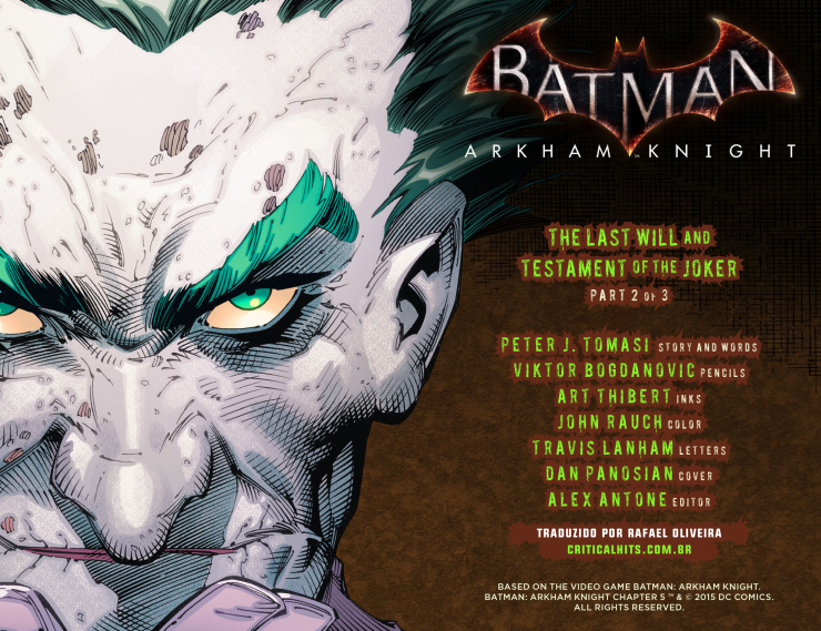 Confira a oitava edição da HQ Prequel de Batman: Arkham Knight traduzida -  Critical Hits