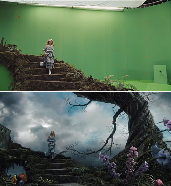 movies-before-after-green-screen-cgi-alice-in-wonderland