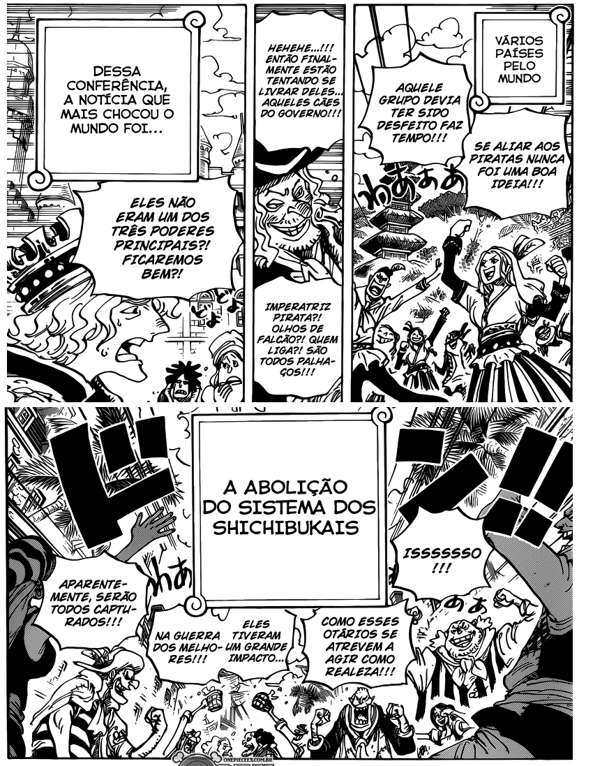 Capítulo mais recente de One Piece revela que todos os Shichibukais