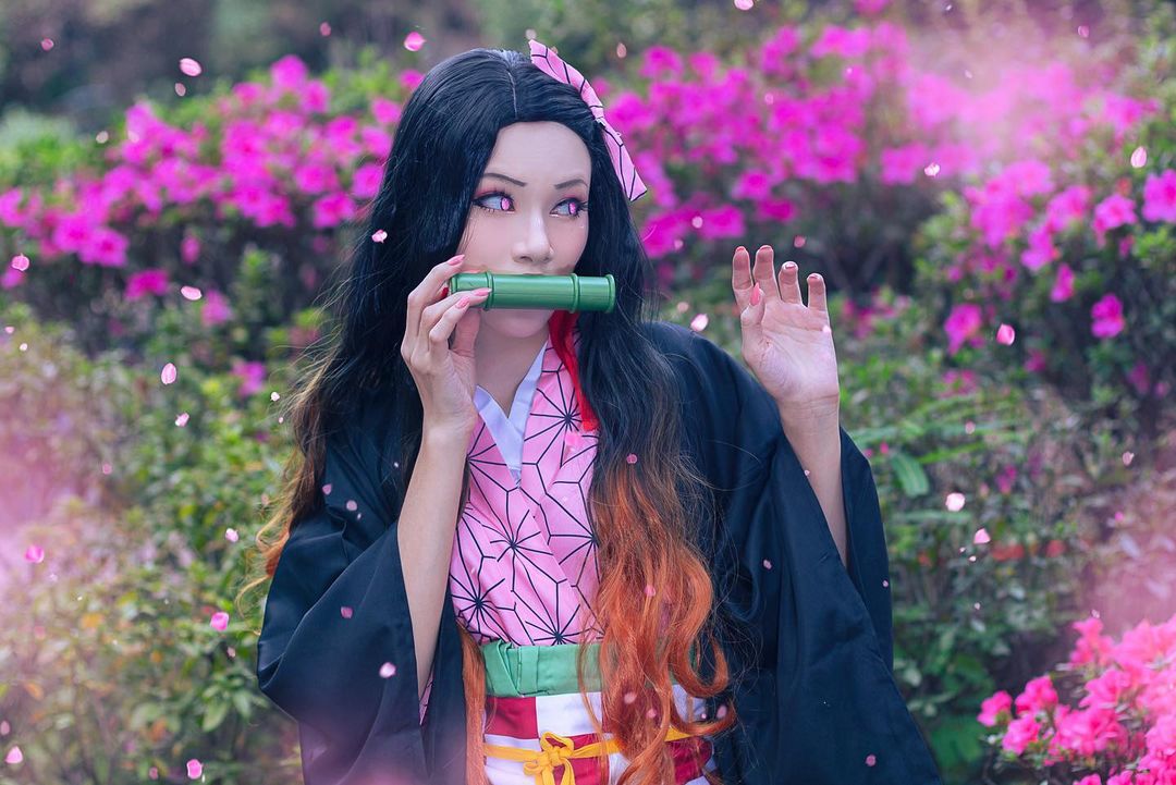 Fã brasileira de Demon Slayer viraliza um lindo cosplay da Nezuko