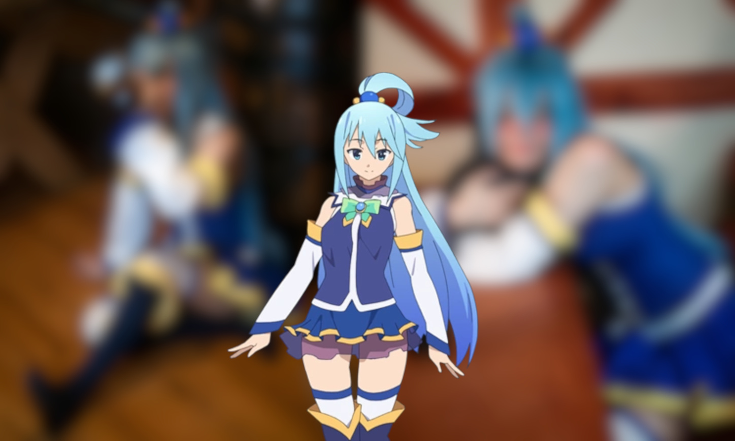 Brasileira Cahwho Fez Um Ador Vel Cosplay De Aqua De Konosuba