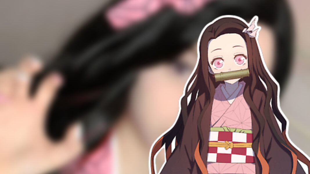 Cosplayer D Vida A Encantadora Nezuko Kamado De Demon Slayer Em Um