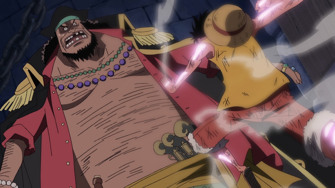 One Piece Em qual episódio Luffy luta contra o Barba Negra