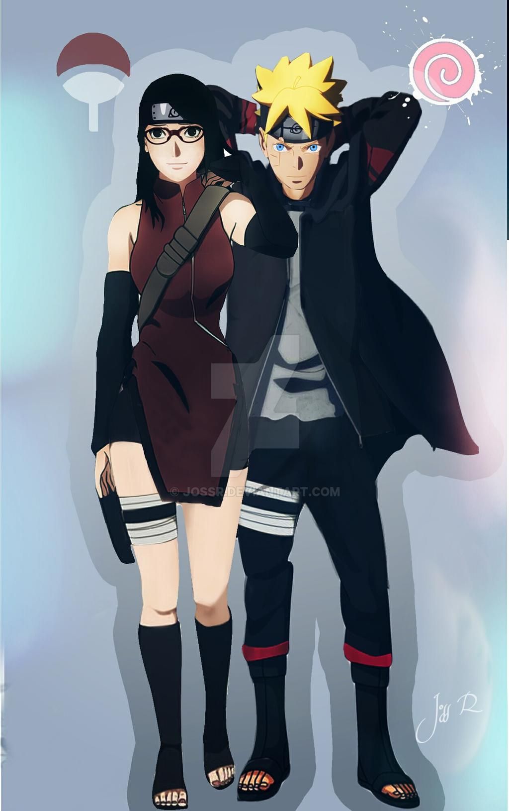 Arte imagina o visual de Sarada Uchiha como futura Hokage em