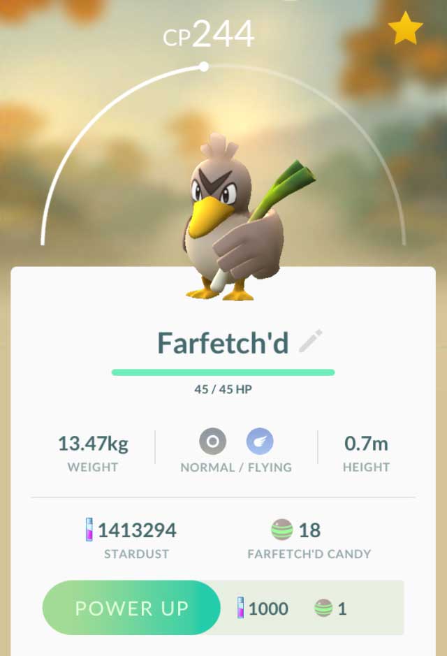 Farfetch'd está disponível mundialmente em Pokémon GO por 48 horas