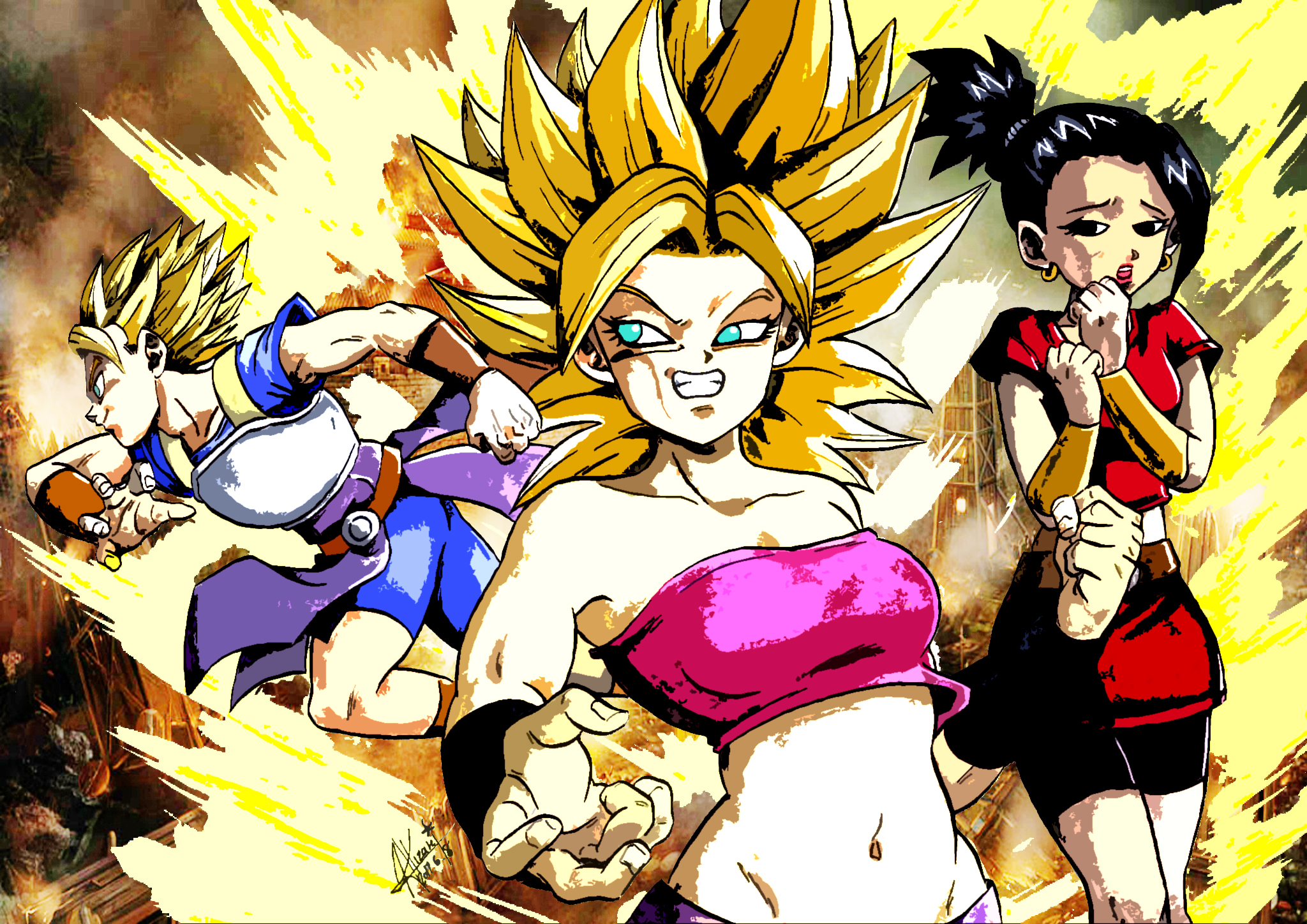 Dragon Ball Limit-F on X: Os Saiyajins do Universo 6 contra