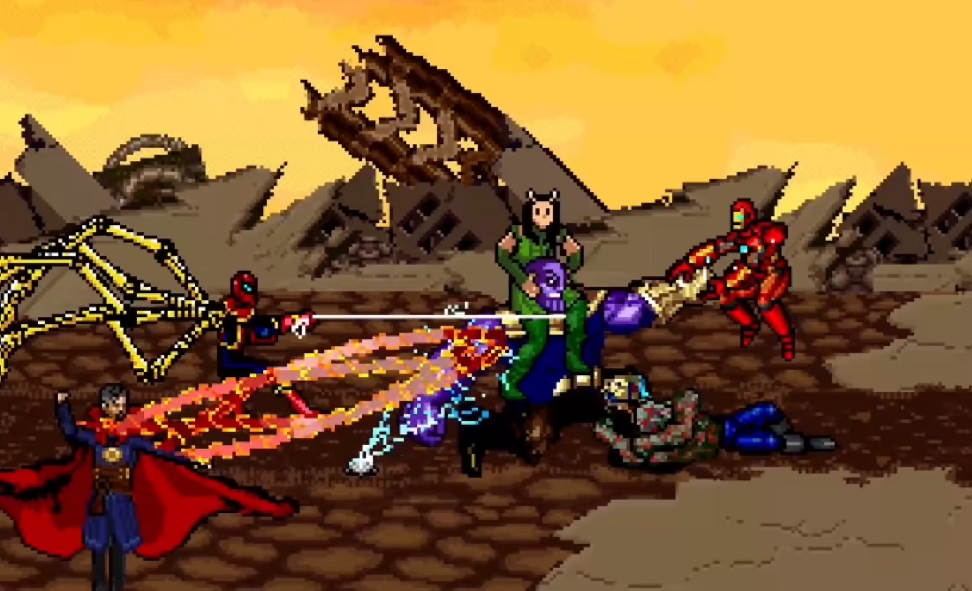 Fã recria uma das lutas mais épicas de Vingadores: Guerra Infinita em 16-bit