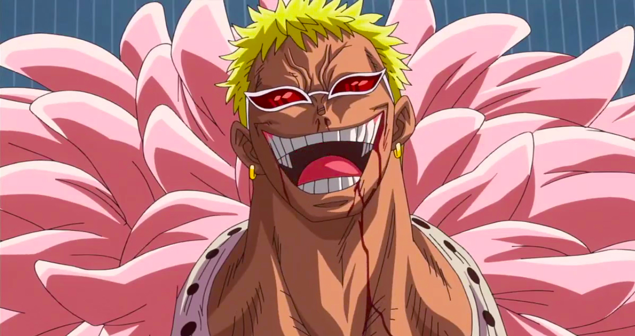 Chapéu De Palha Estilo Doflamingo & Óculos De Sol Espelhados