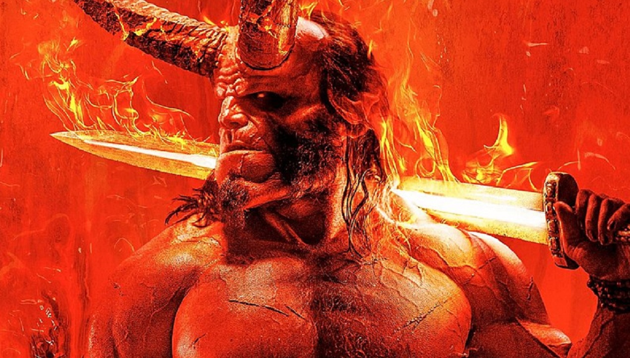 David Harbour está pegando fogo no primeiro pôster de Hellboy
