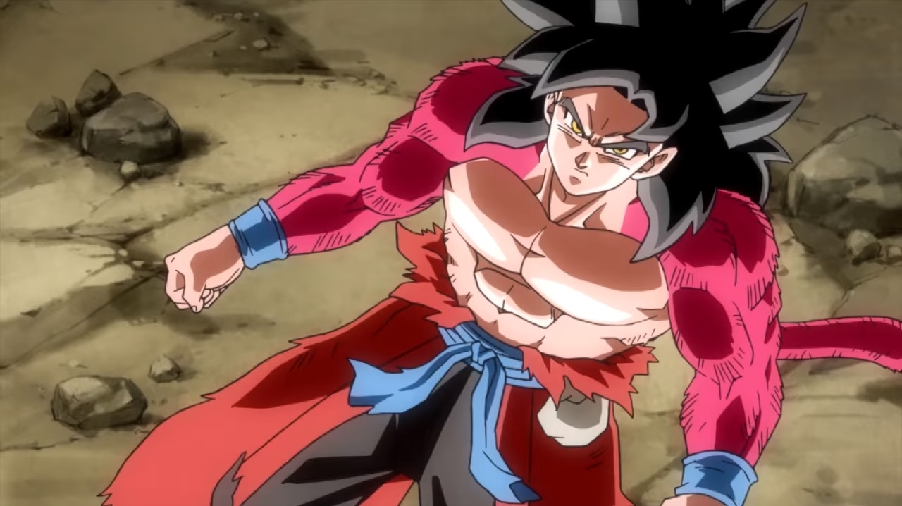 Último episódio de Dragon Ball Heroes mostra a reação de Goku Super Sayajin 4 ao Instinto Superior Completo