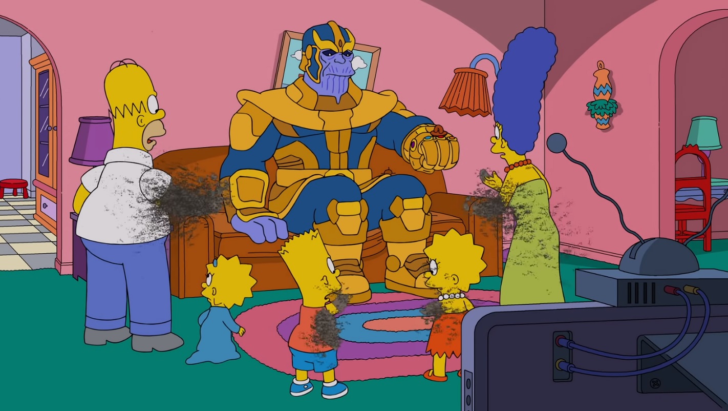 Thanos usa a Manopla do Infinito em uma nova abertura de Os Simpsons
