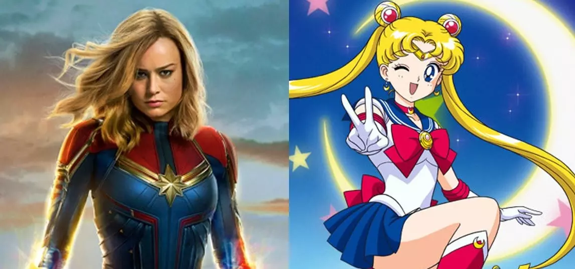 Artista faz ilustração incrível da Capitã Marvel como Sailor Moon