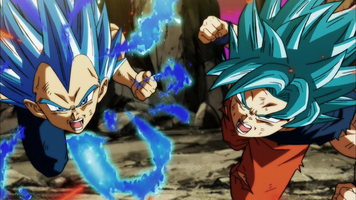 Artista imagina uma icônica cena de Goku e Vegeta no anime de Dragon Ball Super com o estilo visual do filme