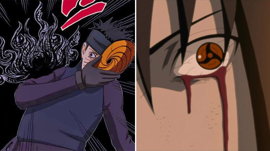 Obito usou o Izanagi ou o Kamui para se livrar do Amaterasu em Naruto Shippuden?