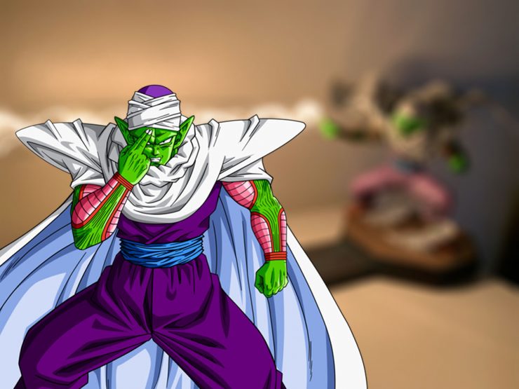 Esta luminária do Piccolo usando o Makankosappo em Dragon Ball Z será o