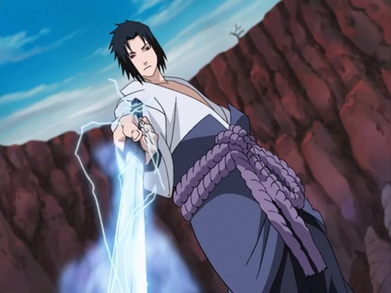 Quais jutsus podem ser feitos atraves das Laminas do Asuma? Sasuke-chidori-sword-768x576