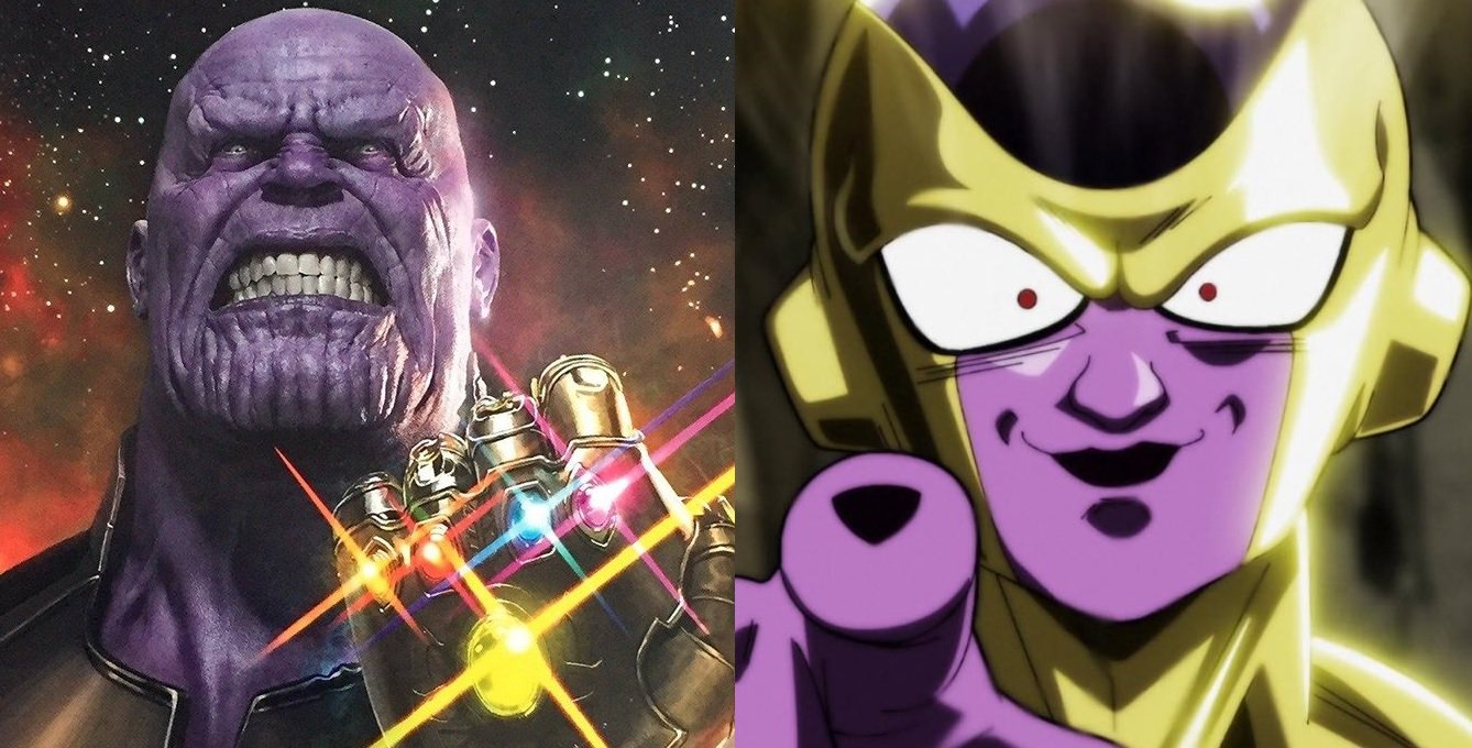 Artista faz crossover incrível misturando o visual de Thanos como de Freeza de Dragon Ball
