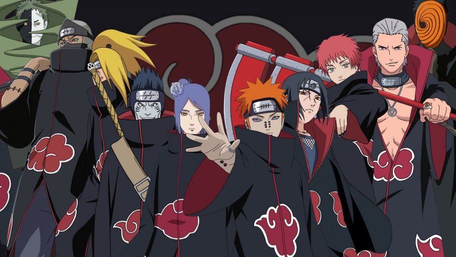 Naruto Akatsuki Nuvem Vermelha Robe Cos Roupas