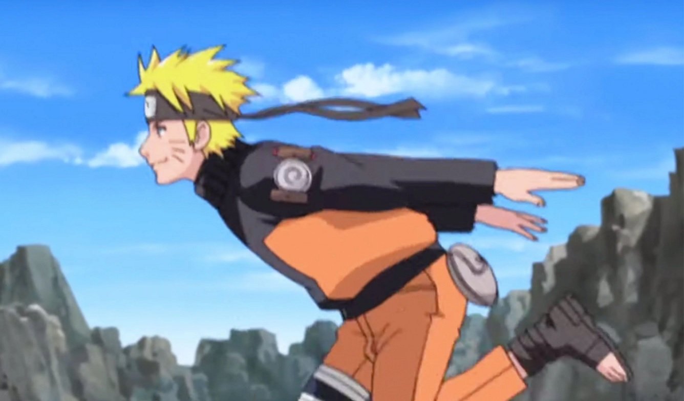 Naruto correndo mais que um trem. #Naruto #narutoshippuden #narutoclas