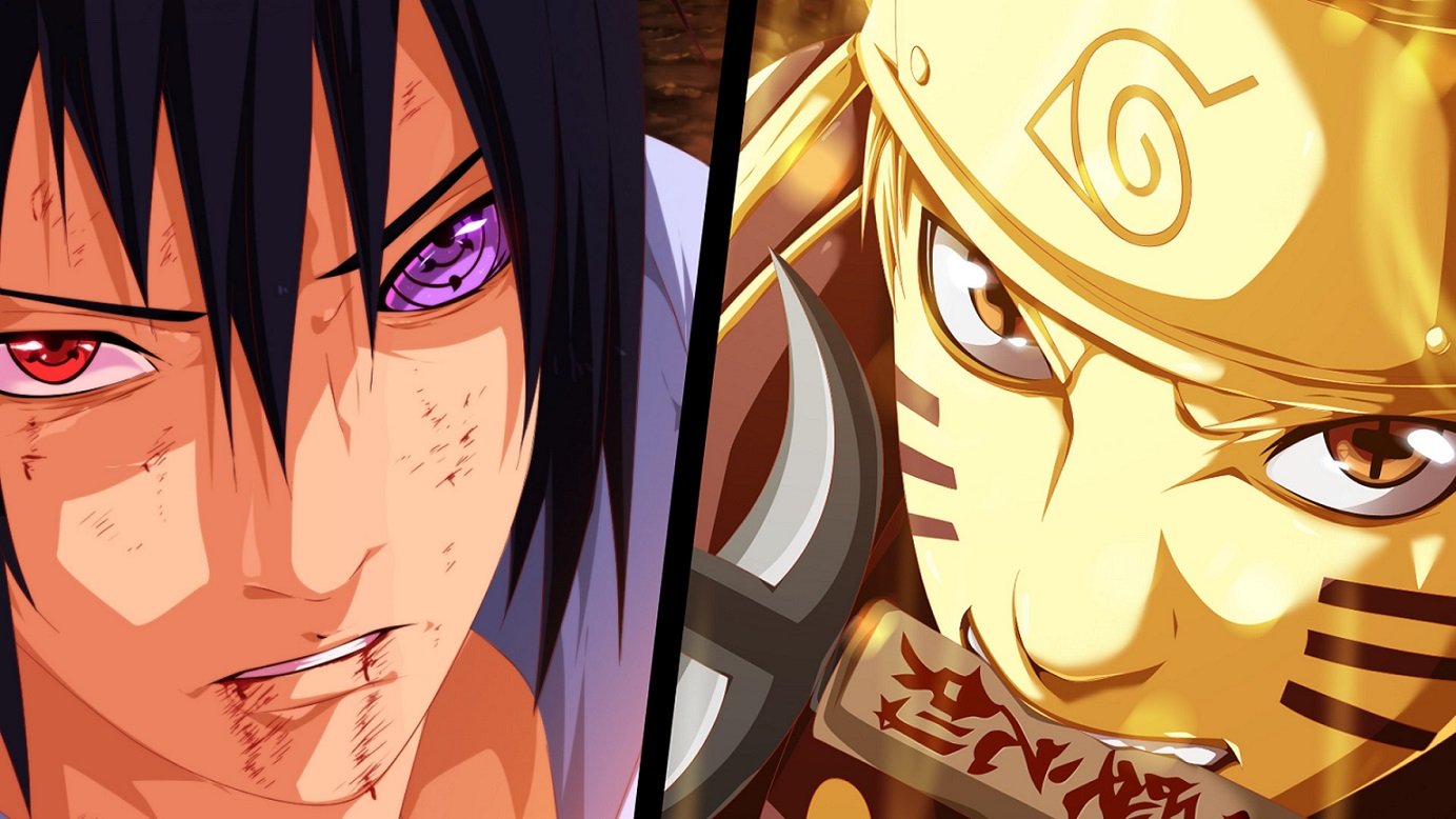 Batalha de Naruto vs Sasuke ganha visual mítico e épico em arte de fã