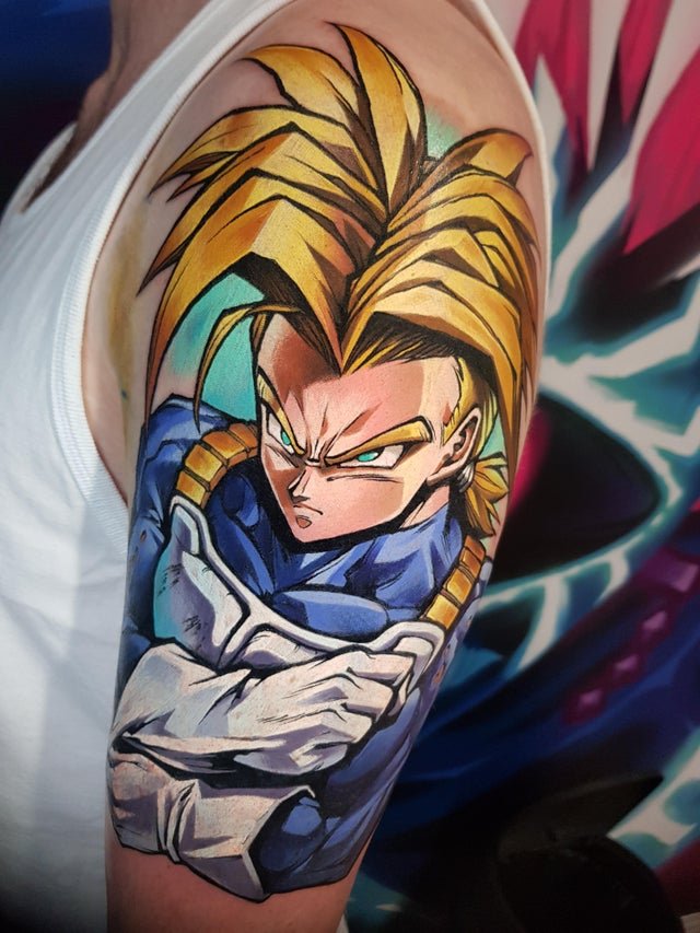 Trunks del Futuro SSJ  Dragon ball tattoo, Anime dragon ball