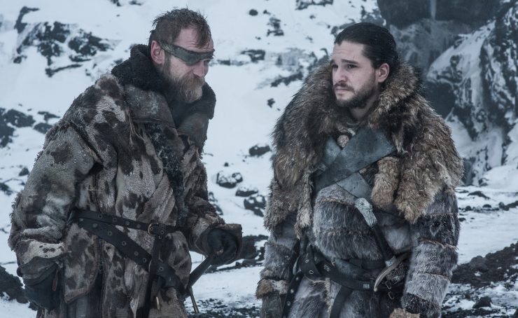 Roteiro da última temporada de Game of Thrones revela uma estranha curiosidade sobre Jon Snow e Beric Dondarrion