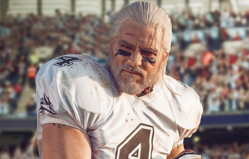 Cosplayer de The Witcher transforma Geralt em bombeiro, jogador de futebol americano e guitarrista