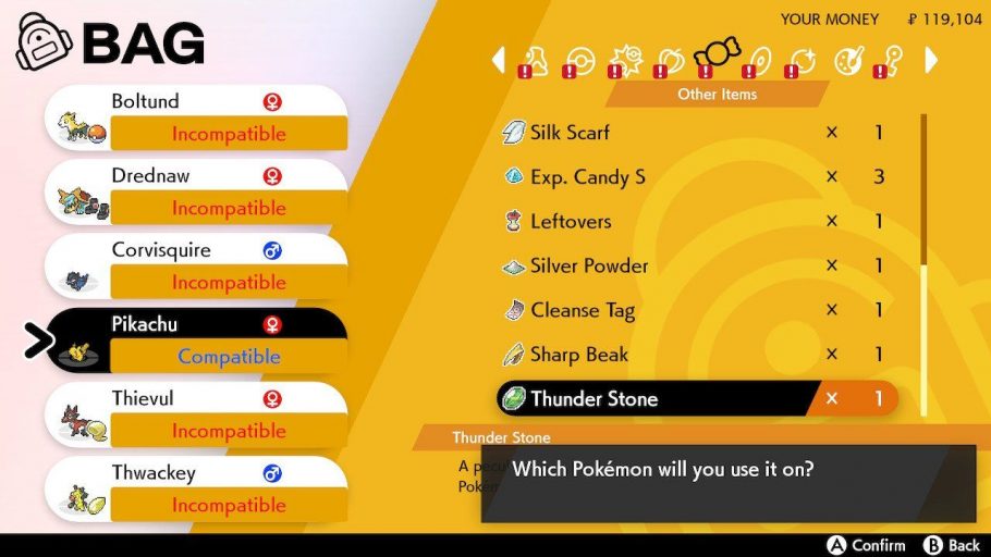 Pokémon Sword Shield Evolution Stones