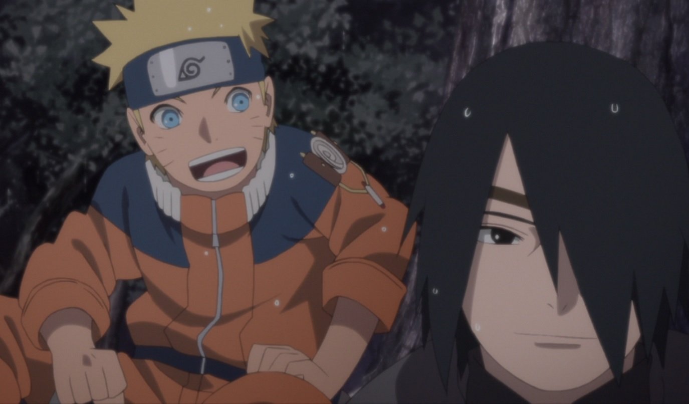 Episódio mais recente de Boruto trouxe uma emocionante cena de Sasuke e Naruto