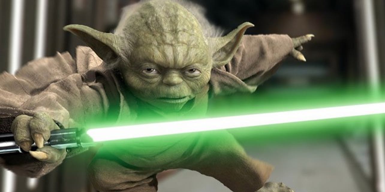 Star Wars Yoda Sabre de Luz Verde