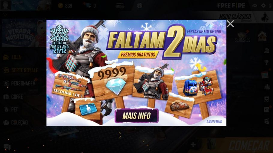 Free Fire - Evento Chamar de Volta - Como obter 19999 diamantes