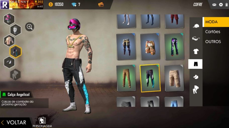 Como comprar e conseguir a calça angelical no Free Fire