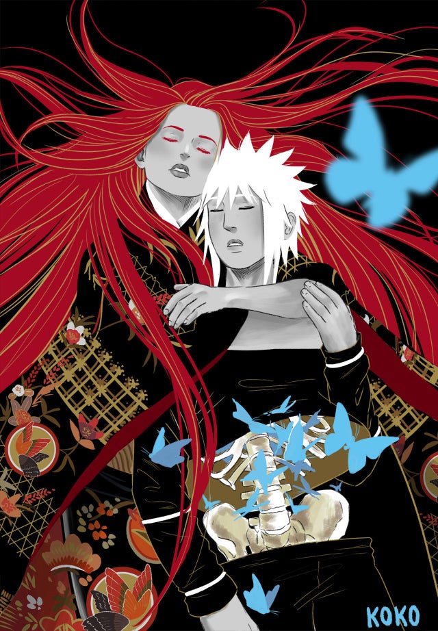 Minato e Kushina relaxam em nova ilustração de Naruto