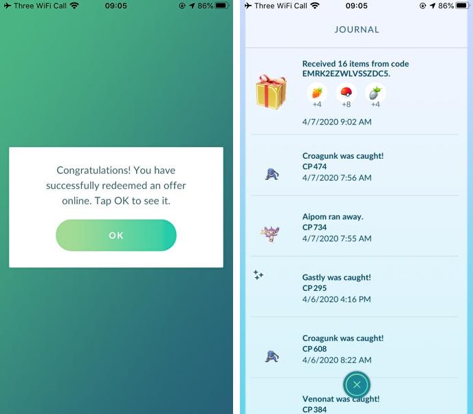 Jogada Excelente - Item de graça nunca é de mais, né? Então pega esse  códigin para resgatar 10 Pokébolas no Pokémon GO. ⠀ Android e iOS: Visite   e digite o código