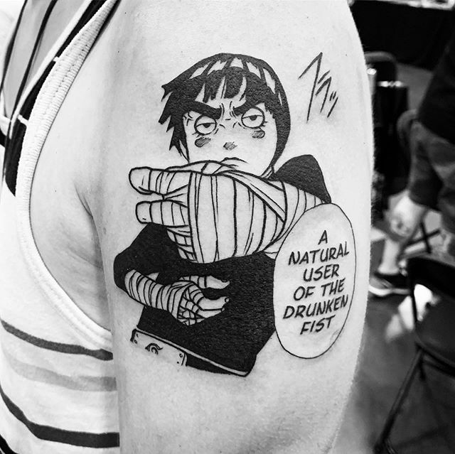 ANIME TATTOOS108K on Instagram  ROCK LEE  by revelationrises   Follow animemasterink for more  Turn on notifi  Anime tattoos Naruto  tattoo Tattoos