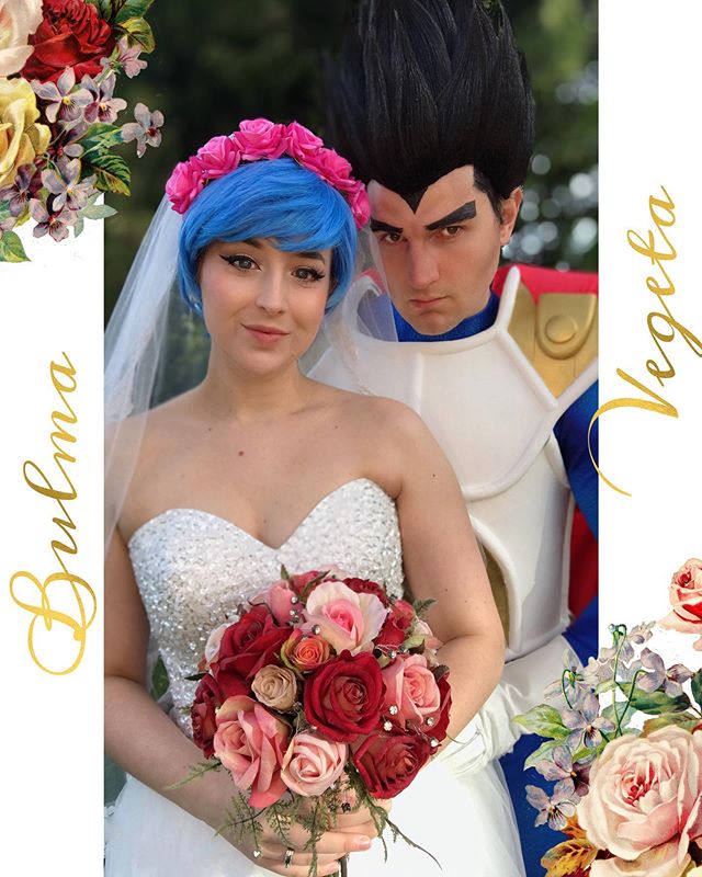 Casal fã de Dragon Ball celebra aniversário de casamento com cosplay Vegeta e Bulma 