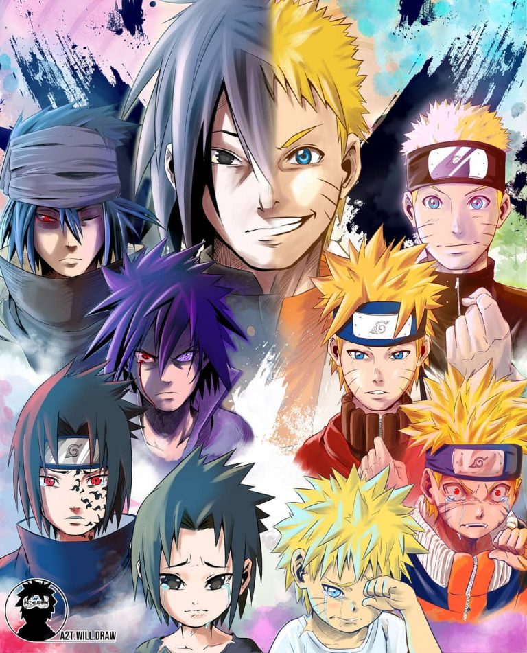 Artista recria todas as fases de Sasuke e Naruto em incríveis ...