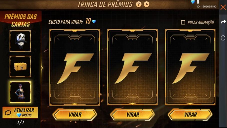 Free Fire Trinca Prêmios