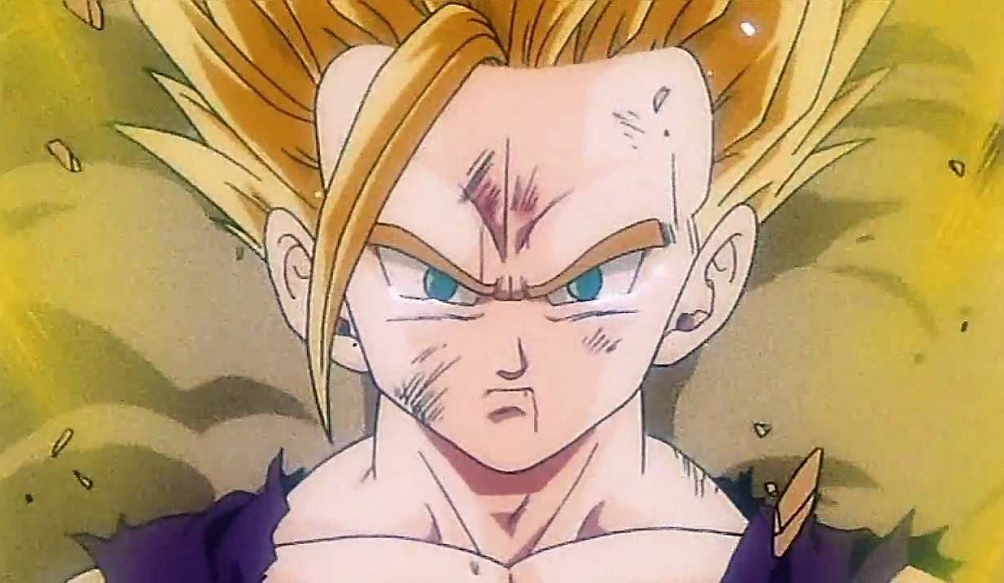 Gohan jovem se transforma em Super Saiyajin 2 em ilustração de Dragon Ball,  confira