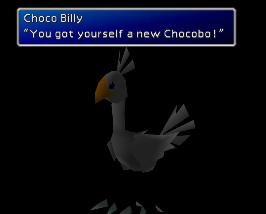 Final Fantasy 7 Chocobo Preto Black