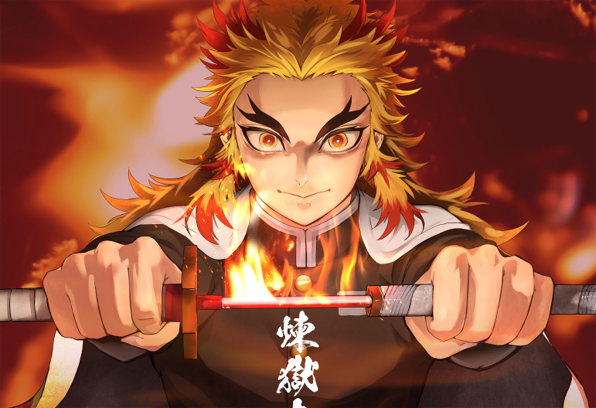 Espada Katana Nichirin Rengoku Kyojuro Hashira Das Chamas Demon