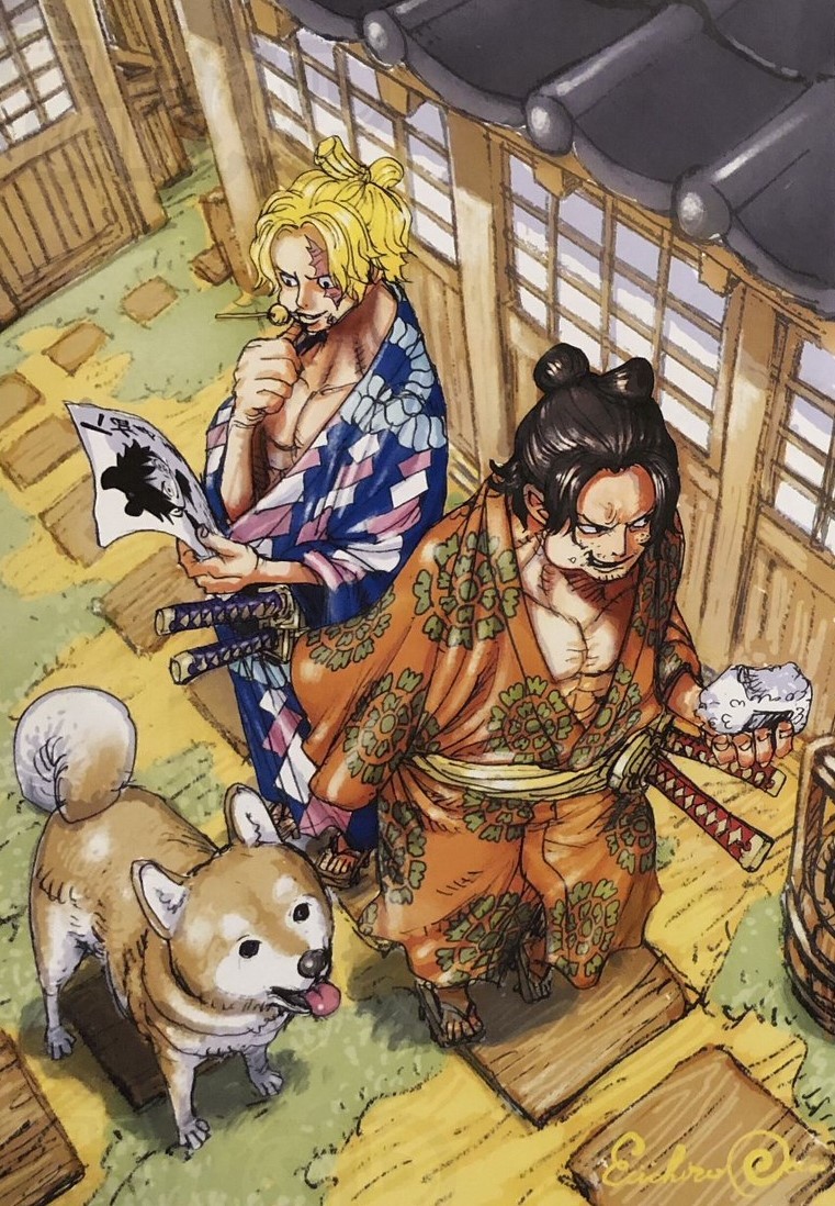 Criador de One Piece reimagina Ace e Sabo com o visual típico de Wano