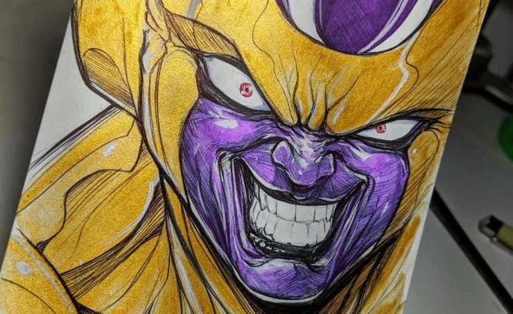 Como Desenhar o Golden Freeza - How to draw Golden Freeza ( DRAGONBALL  SUPER ) 