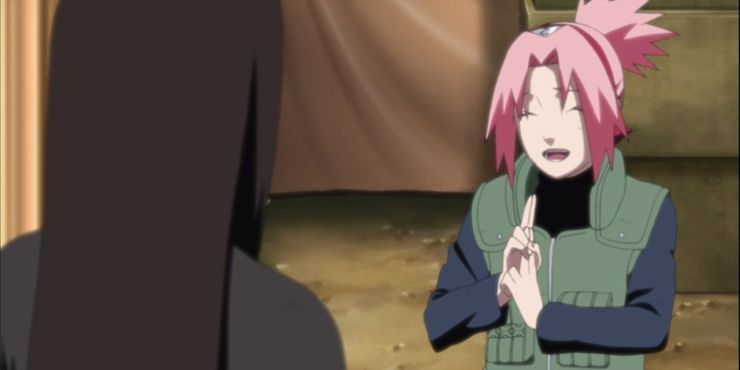 Naruto Mania - Vi muita gente rindo da Sakura por ela ter dito  Tsunade-sama, eu finalmente os alcancei. Só que, quem ficou rindo dela  sem ser no sentido da zoeira, realmente não