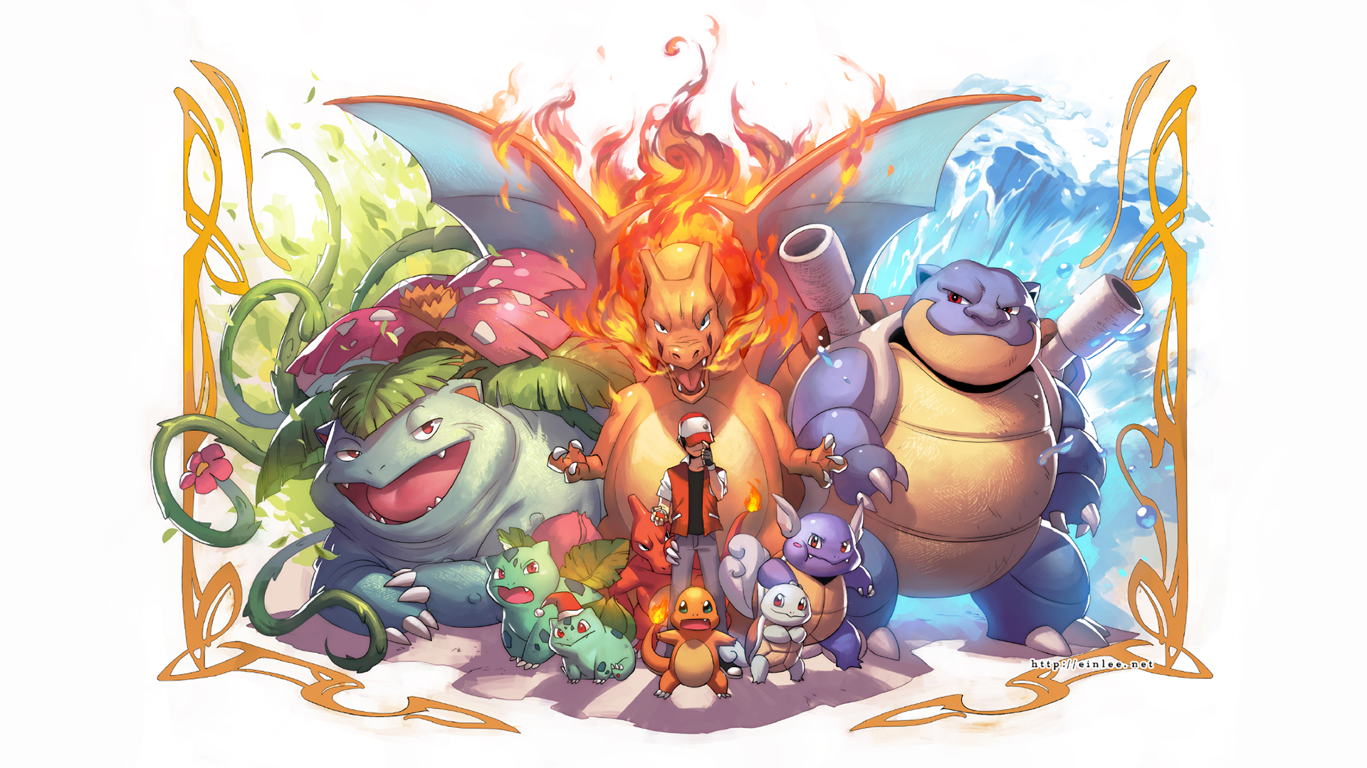 Um grupo de personagens pokemon está em um fundo azul generativo ai