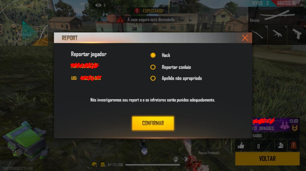 Free Fire - Como reportar um Hacker - Critical Hits