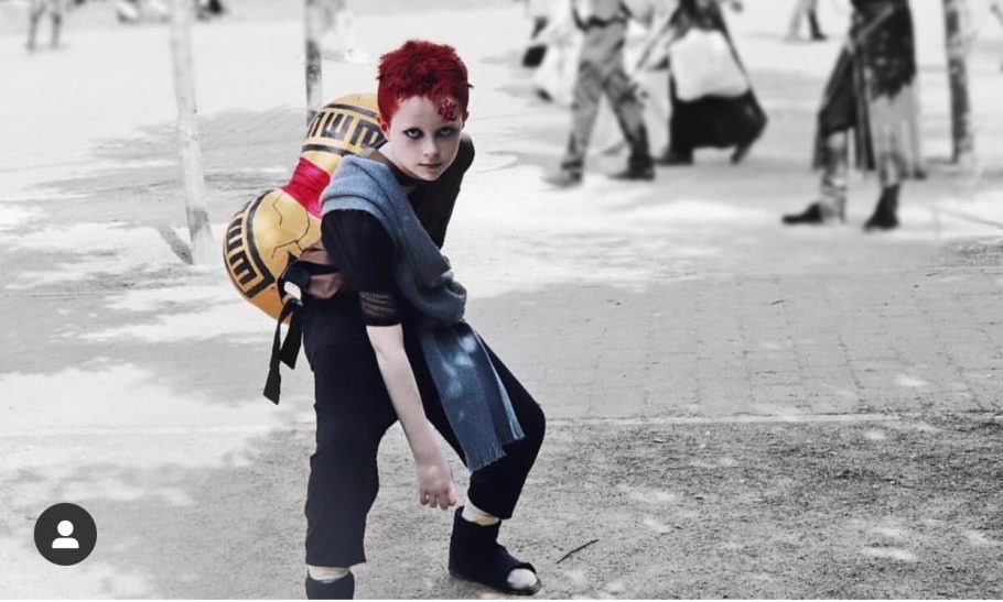 Jovem fã de Naruto fez um incrível cosplay de Gaara