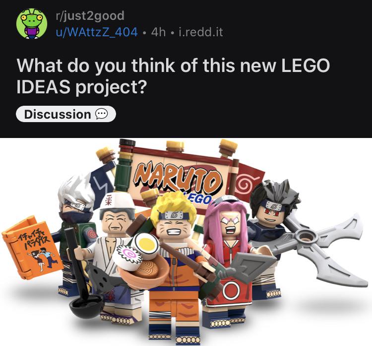 Fã de Naruto recria o Time 7 em versão incrível de LEGO